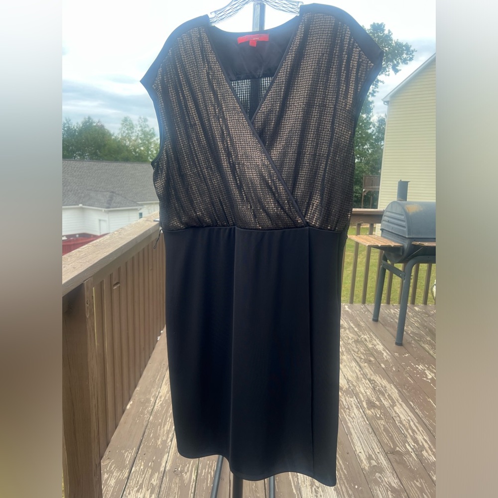 Narcisco Rodrigo for design nation size XL black dress with sequins sleeveless
